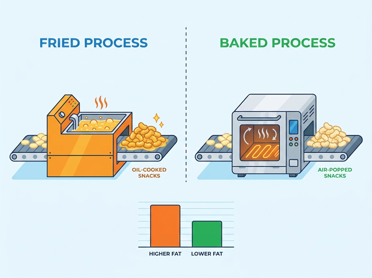 Fried vs Baked Puffed Snacks Production Equipment